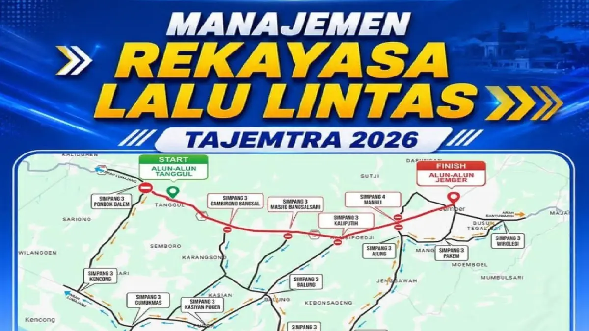 Rekayasa lalu lintas selama gelaran Tajemtra 2026.