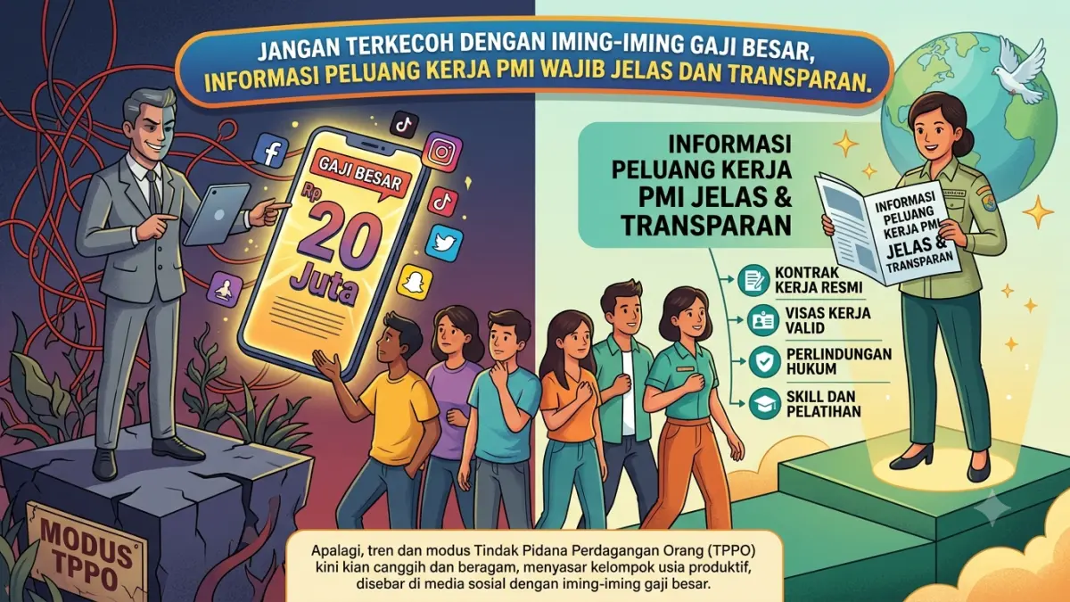 Jangan Terkecoh dengan Iming-iming Gaji Besar, Informasi Peluang Kerja PMI Wajib Jelas dan Transparan
