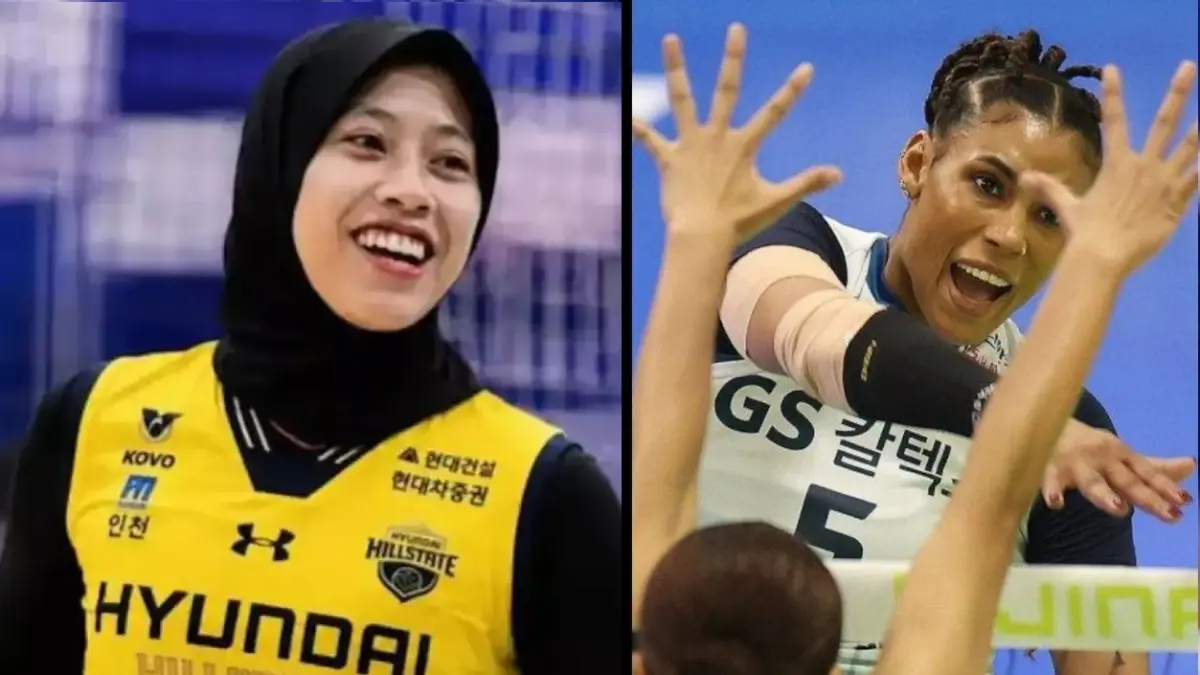 Megawati Hangestri Pertiwi dan Gyselle Silva.