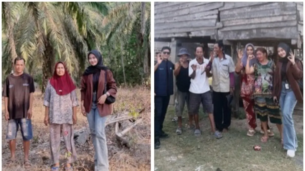 Dengan menaiki sepeda motor, Alifia menyusuri jalan antardesa untuk menemui para debitur di rumah maupun kebun