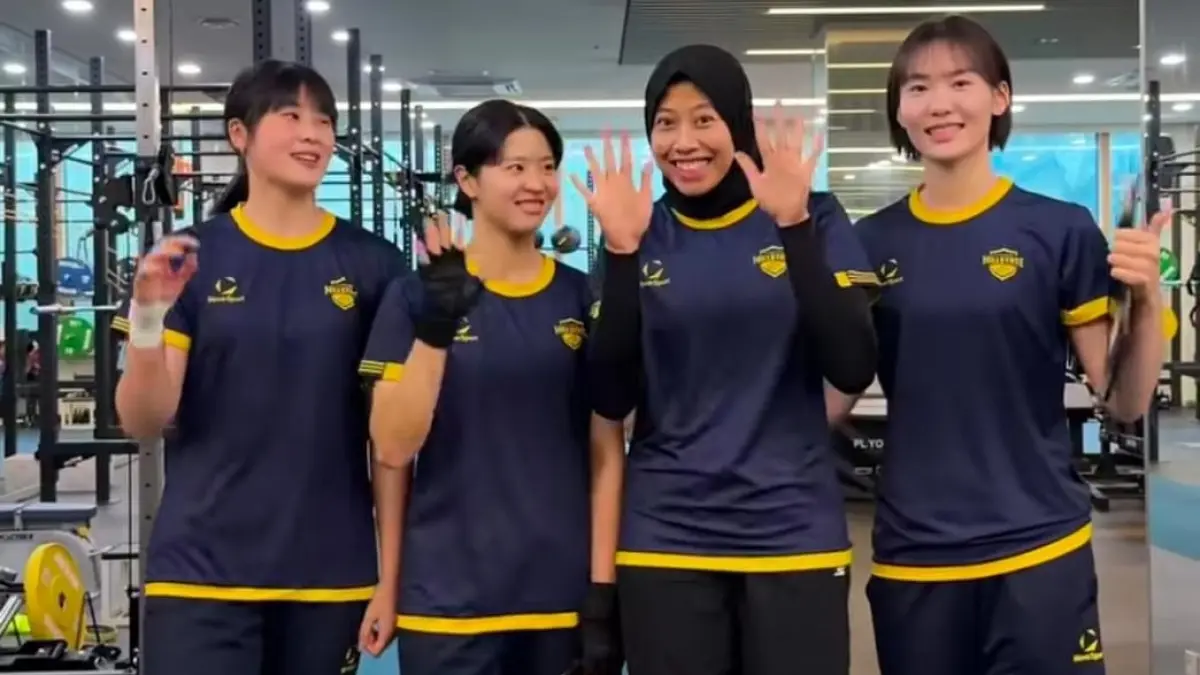 Megawati Hangestri Berlatih Bersama dengan Hyundai Hillstate (Instagram/ @hdecvolleyballteam)