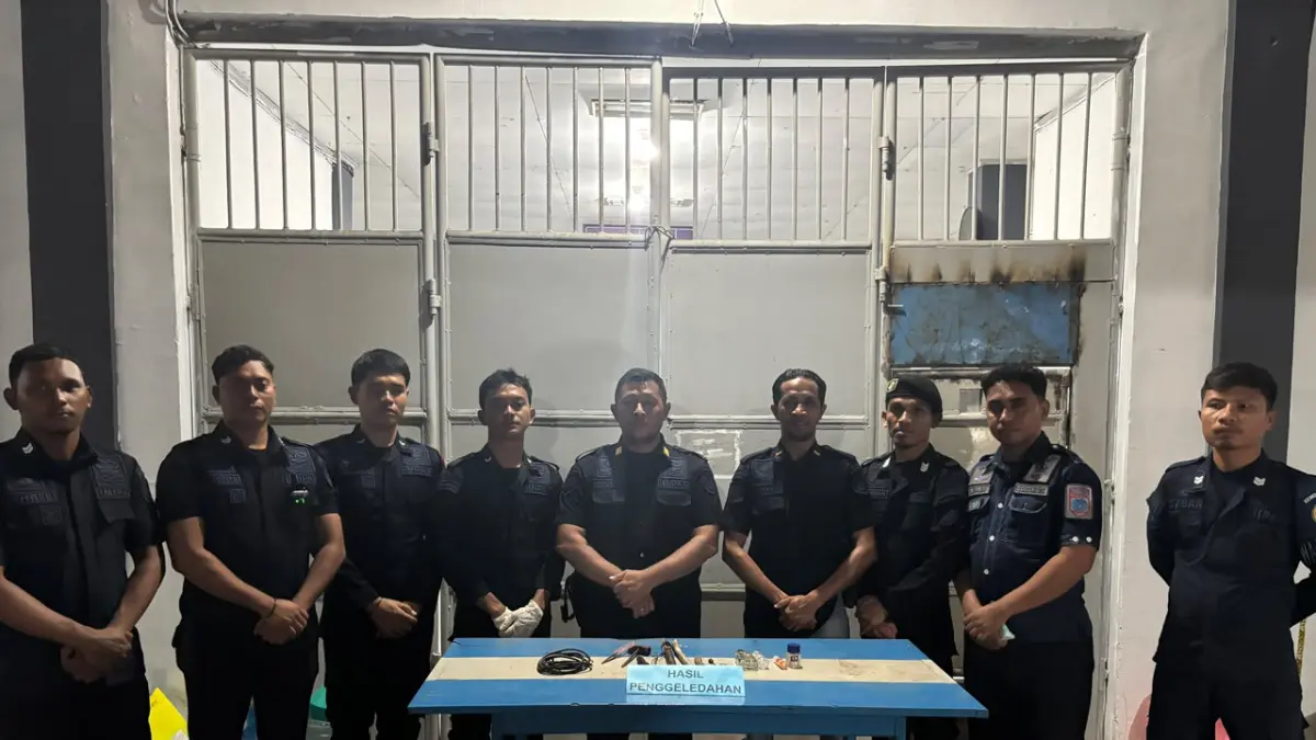 Langkah Preventif Jaga Kamtib, Lapas Saumlaki Gelar Penggeledahan Malam