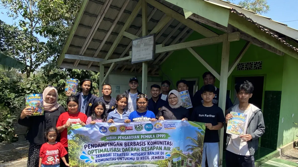 Pendampingan Berbasis Komunitas: Optimalisasi Daerah Resapan Air Sebagai Strategi Mitigasi Banjir di Komunitas Untukmu Si Kecil Jember