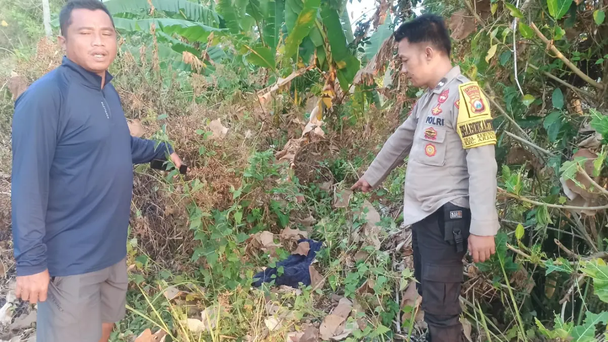 PENGUMPULAN DATA: Olah TKP penemuan bayi di lahan kosong di Kecamatan Arjasa. (POLSEK ARJASA)