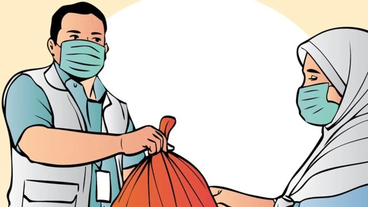 ilutrasi penyaluran bantuan sosial. (dok JawaPos.com)