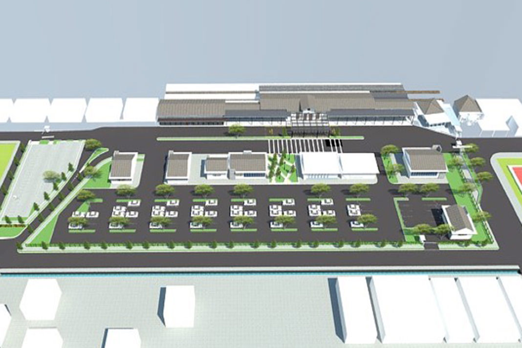 PT KAI FOR RADAR JEMBER MAKIN REPRESENTATIF: Maket salah satu sisi pengembangan stasiun kereta api Jember.