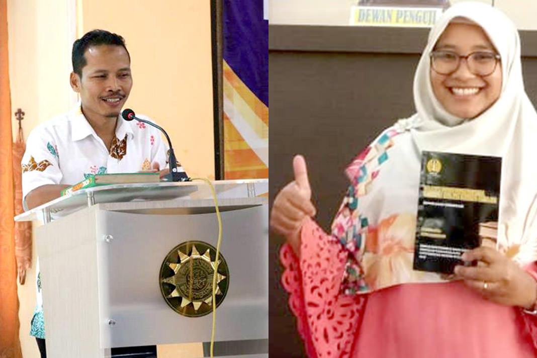 UM JEMBER FOR RADAR JEMBER  BARU LULUS S3: Dr Fitri Amilia dan Dr Agus Prasetyo Utomo, dua dosen FKIP Unmuh Jember  lulus ujian doktoral.