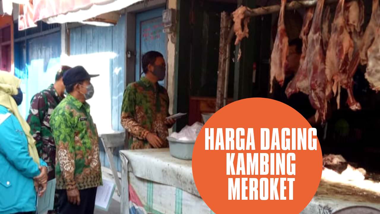 MEROKET: Menjelang Lebaran, harga daging kambing di pasar tradisional cukup fantastis dan berada di atas harga daging sapi.