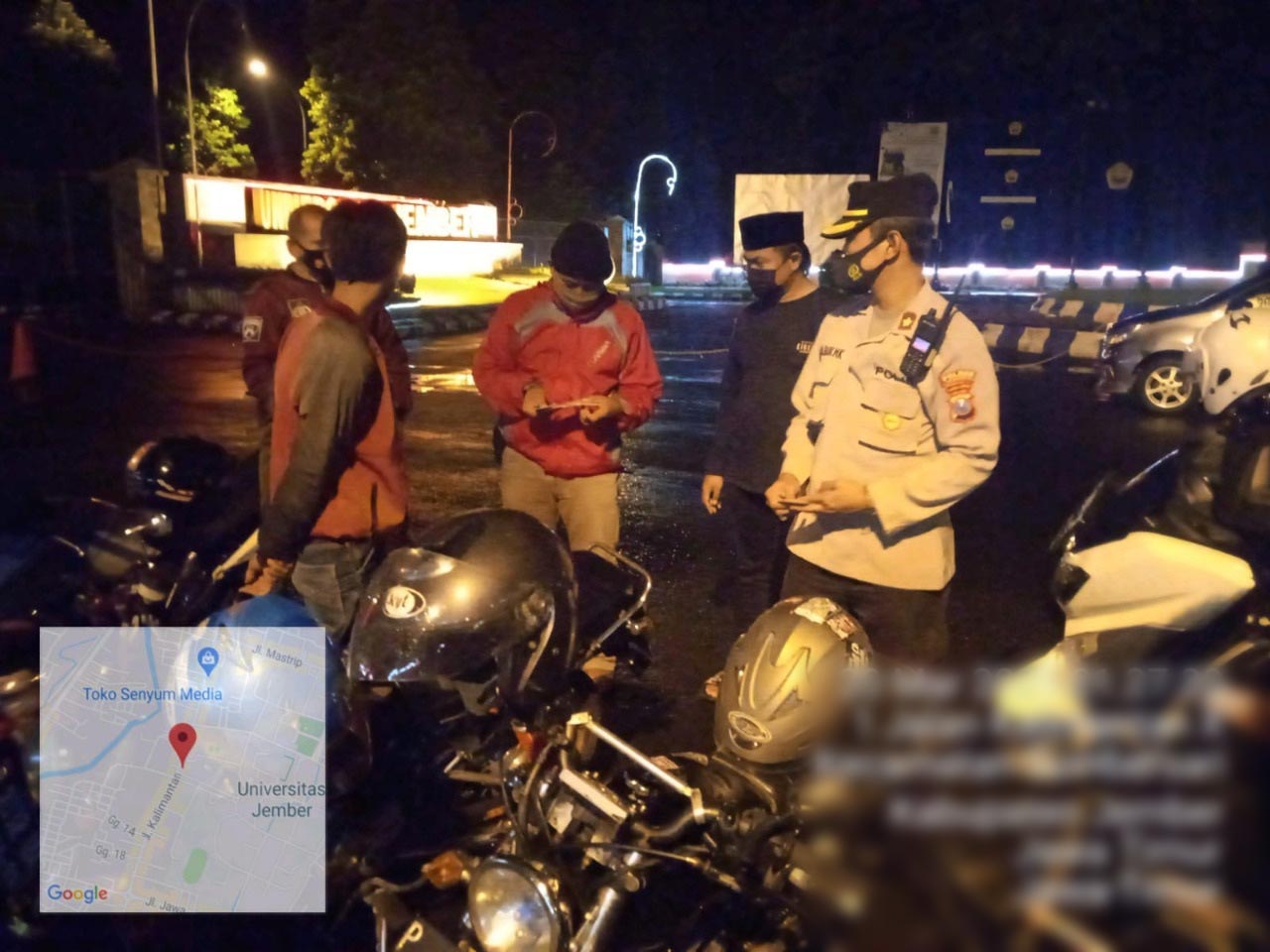 CEGAH BALAP LIAR: Polisi melakukan patroli secara rutin setiap Jumat malam guna mencegah adanya balap liar.