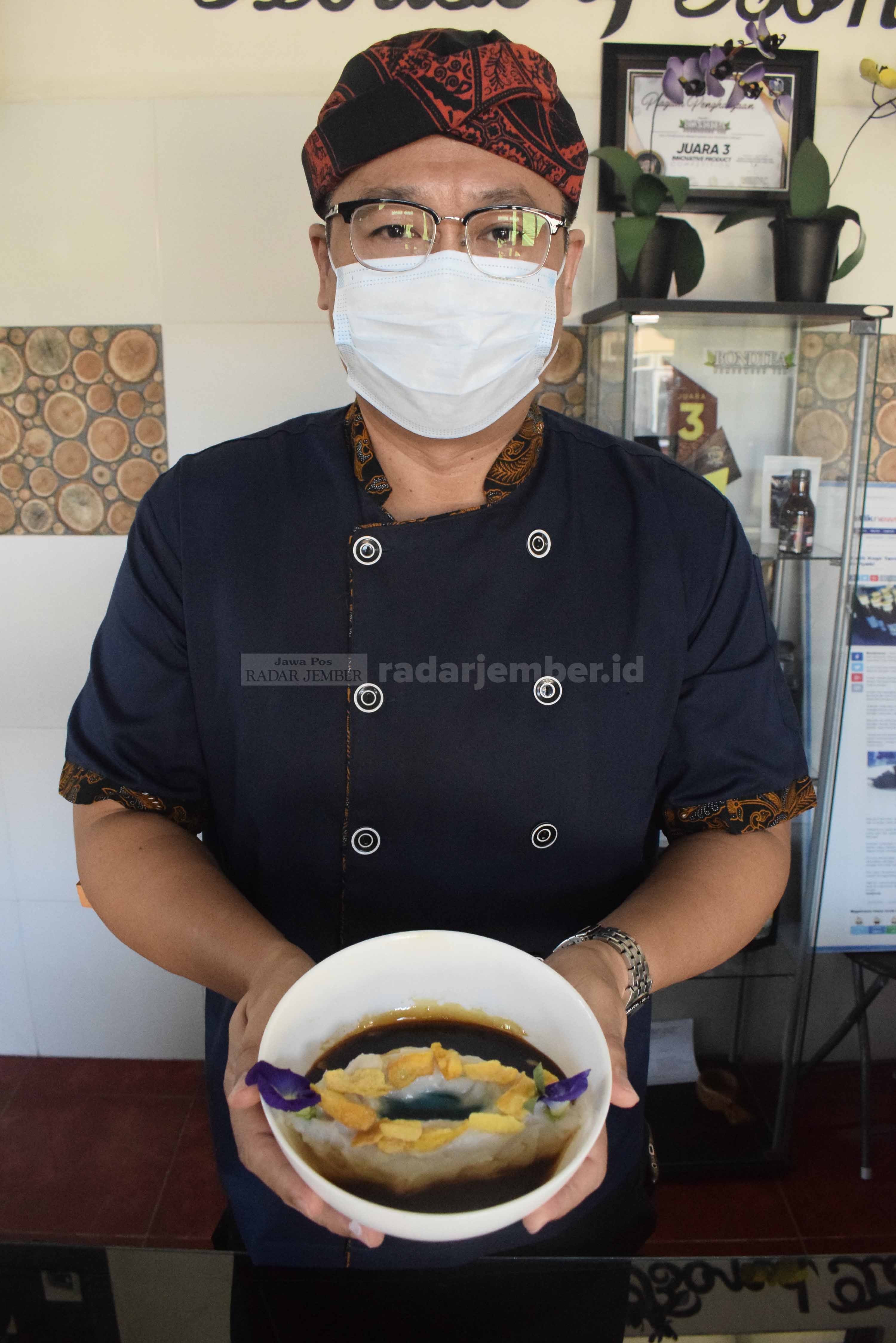 MENYERUPAI KAWAH IJEN: Bubur sumsum Tajin Megasari menjadi salah satu olahan kuliner yang patut dicoba. Cocok sebagai hidangan takjil berbuka puasa.