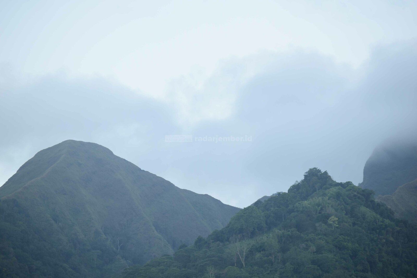 MASIH DIPROSES: Bukit Piramid yang berada di Kelurahan Curahdami kini masih ditutup untuk pendaki. Rencananya, bukit ini bakal dijadikan wisata minat khusus.