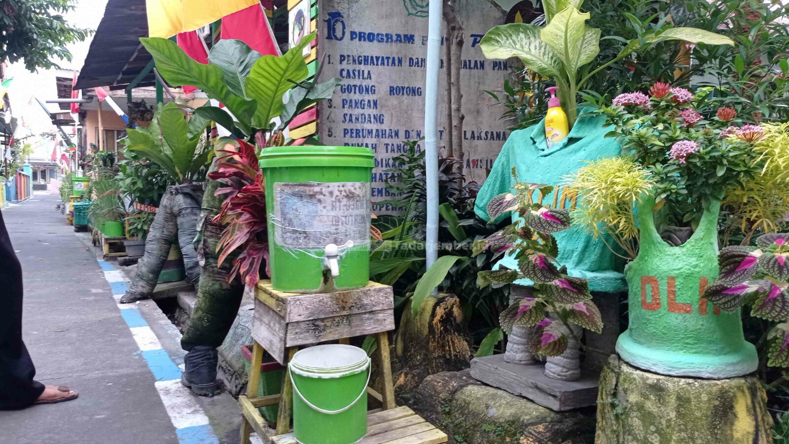 INSPIRATIF: Salah satu lokasi penghijauan di RW 2, Kelurahan Ditotrunan. Tahun ini, Lumajang mengusulkan empat kampung untuk mengikuti Program Kampung Iklim (Proklim) Utama Nasional.