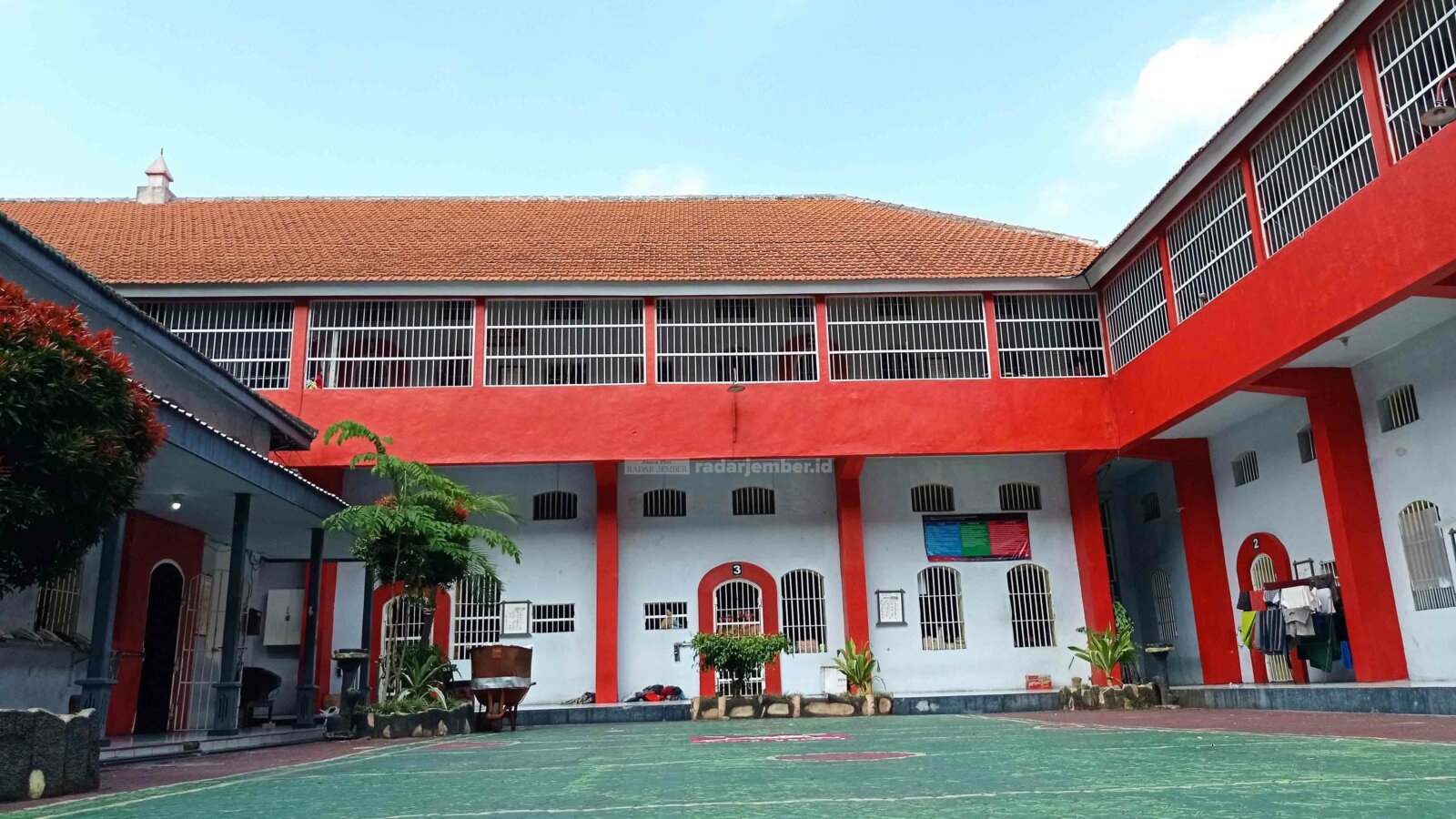 JADI PESANTREN: Kondisi Lembaga Pemasyarakatan Kelas II B (Lapas II B) Lumajang, beberapa waktu lalu. Di tempat inilah warga binaan akan digembleng jadi penghafal Alquran.   