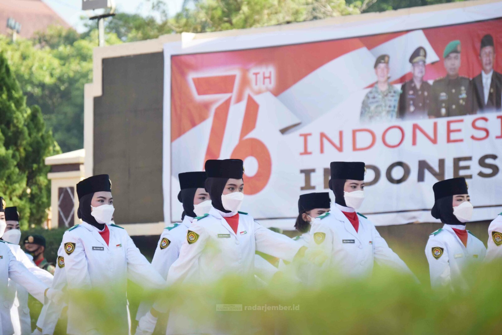 DIISI PEMUDA: Tim Paskibraka Kabupaten Bondowoso rata-rata diisi para remaja yang masih duduk di bangku SMA. Ke depan Bondowoso memiliki target menjadi kabupaten layak pemuda.