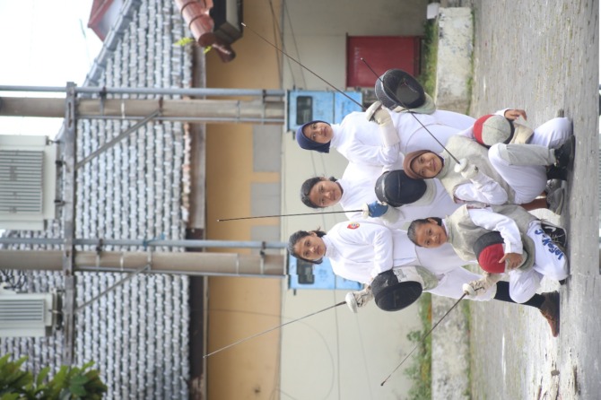 MASIH SEDIKIT: Prospek atlet anggar di Jember masih terbuka lebar, mengingat peminatnya yang tak sebanyak cabang olahraga lainnya.