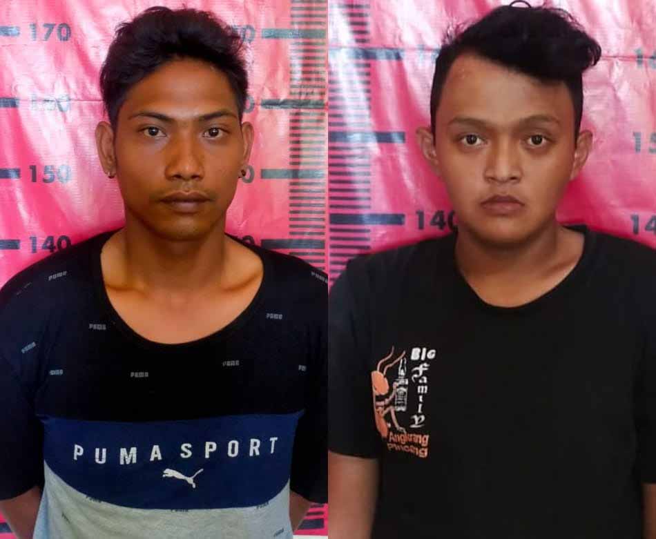 TERTANGKAP: Dua pelaku pencurian burung cucak ijo di Dusun Krajan, Desa/Kecamatan Kencong.