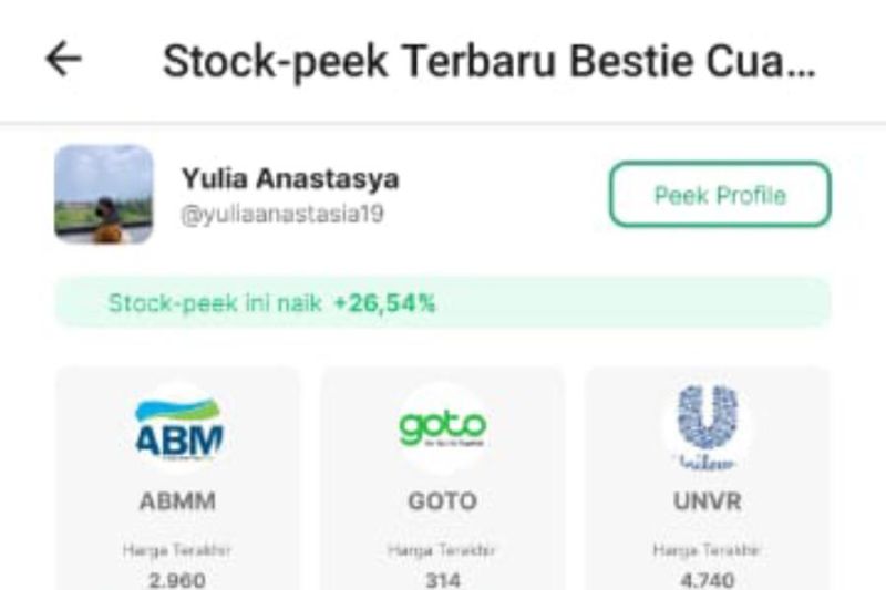 Fitur Stock-peek Cuanz.