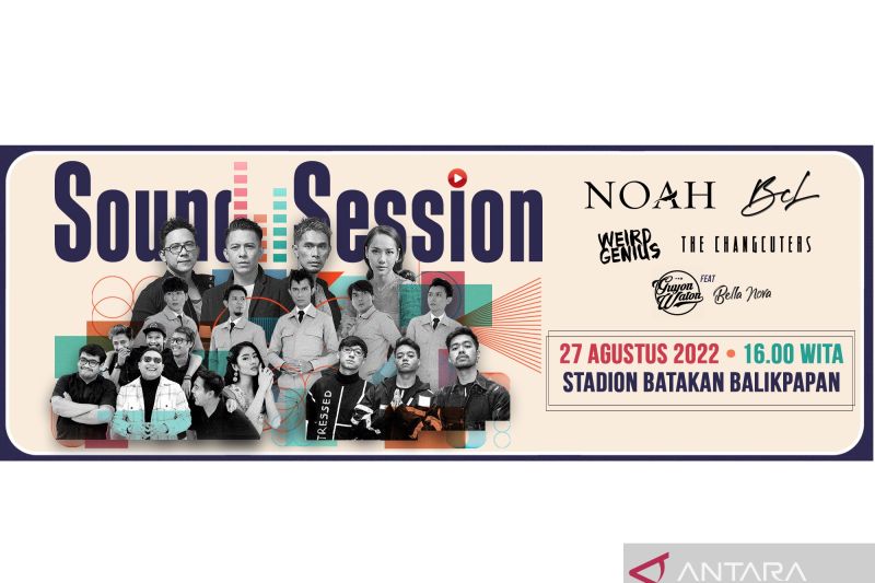 Poster dari pertunjukan musik Sound Session yang akan dihelat di Balikpapan pada 27 Agustus 2022.