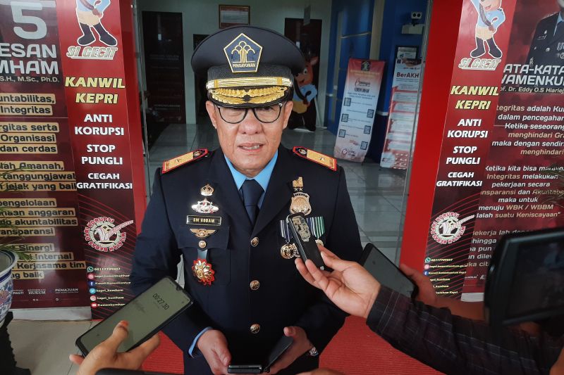 Caption Foto :  Kepala Kanwil Kemenkumham Kepulauan Riau Saffar Muhammad Godam.