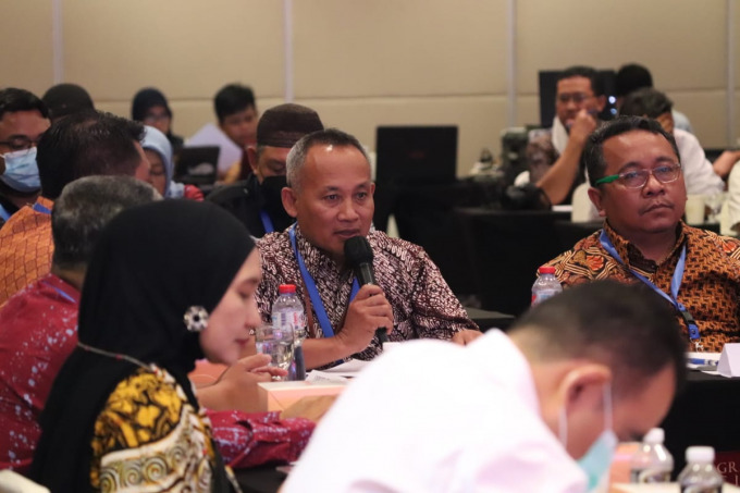 VISIONER: Kepala Unit Humas dan Protokoler Polije Mahsus Nurmanto ketika menjadi panelis dalam FGD di InAGRO Expo 2022, Surabaya.