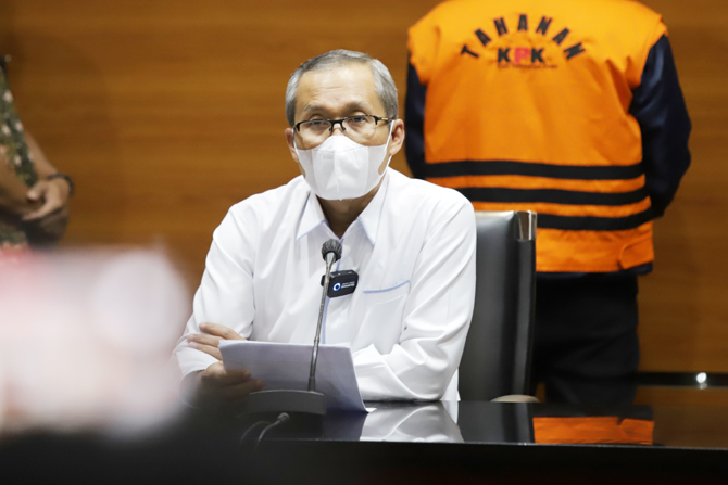 Caption: Alexander Marwata, Wakil Ketua Komisi Pemberantasan Korupsi (KPK) menegaskan, KPK belum melakukan gelar perkara penyelidikan kasus dugaan koropsi Formula E.