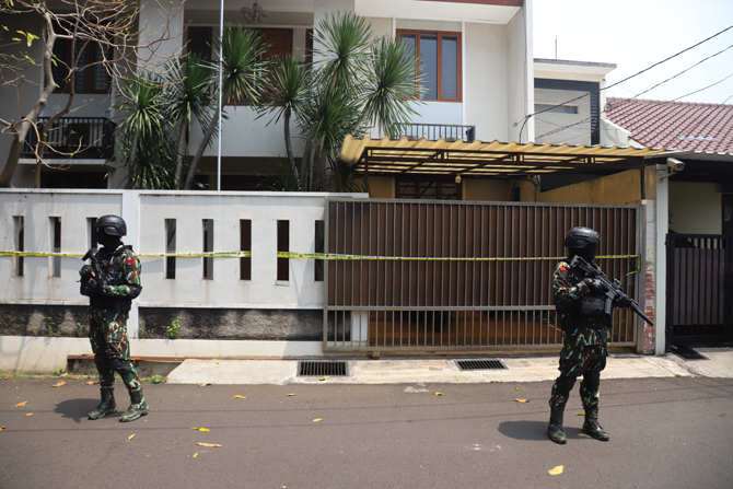 Caption:Di rumah dinas Fredy Sambo inilah wartawan mendapat intimidasi ketika melakukan peliputan kasus pembunuhan Brigadir J.