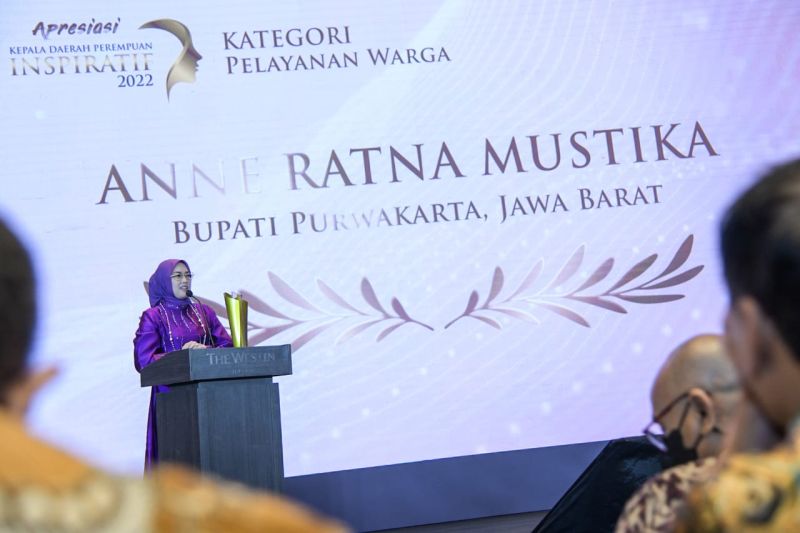 Caption Foto :  Bupati Purwakarta Anne Ratna Mustika.