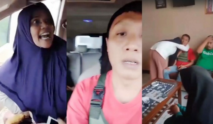 Caption: Tangkapan layar seorang ibu berkata kasar hingga meludahi driver online di Tasikmalaya, aksi kurang terpuji itu sempat viral dan mendapat komentar beragam dari warganet.