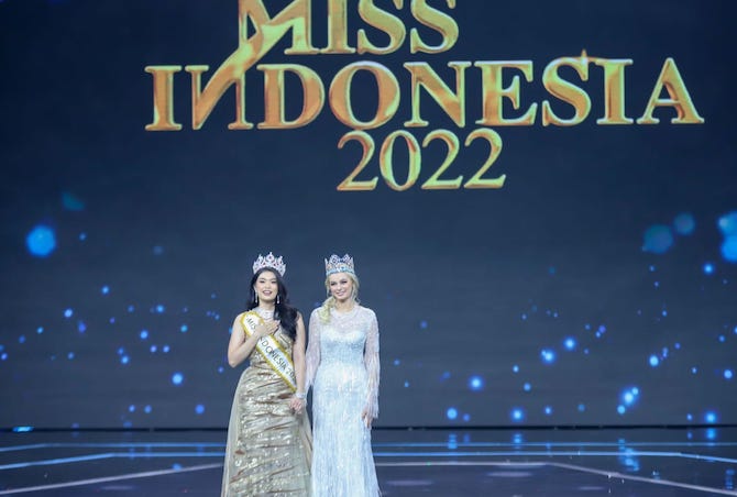 Caption: Miss Sulawesi Utara, Audrey Vanessa, terpilih sebagai Miss Indonesia 2022 dan hal itu seperti mimpi. (istimewa)
