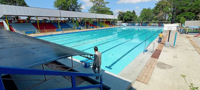 INDAH: Kolam Renang Kebonagung yang sempat direnovasi kala Jember menjadi tuan rumah Porprov Jatim VII, tahun 2023 nanti, tempat wisata ini bakal kembali dipugar.