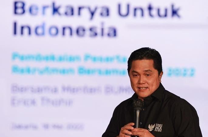 BERWIBAWA: Menteri BUMN Erick Thohir.