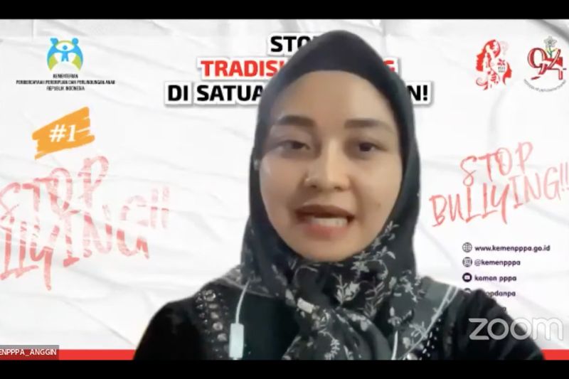 Plt Asisten Deputi Pemenuhan Hak Anak atas Kesehatan dan Pendidikan Kementerian Pemberdayaan Perempuan dan Perlindungan Anak Anggin Nuzula Rahma dalam webinar bertajuk