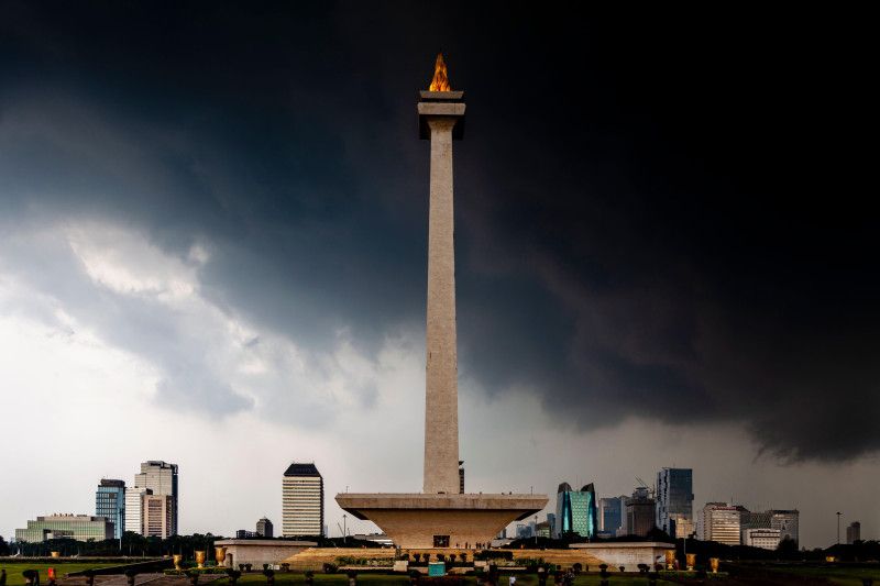 Ilustrasi Monumen Nasional, Jakarta.