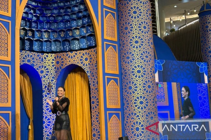 Maria Calista saat mengisi acara