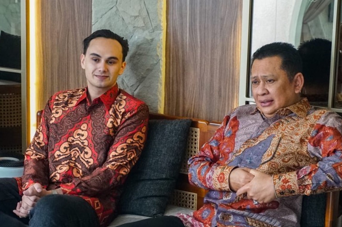 DISKUSI: Pembalap F4 Luis Leeds bertemu Ketua MPR Bambang Soesatyo. (INSTAGRAM BAMBANG SOESATYO)