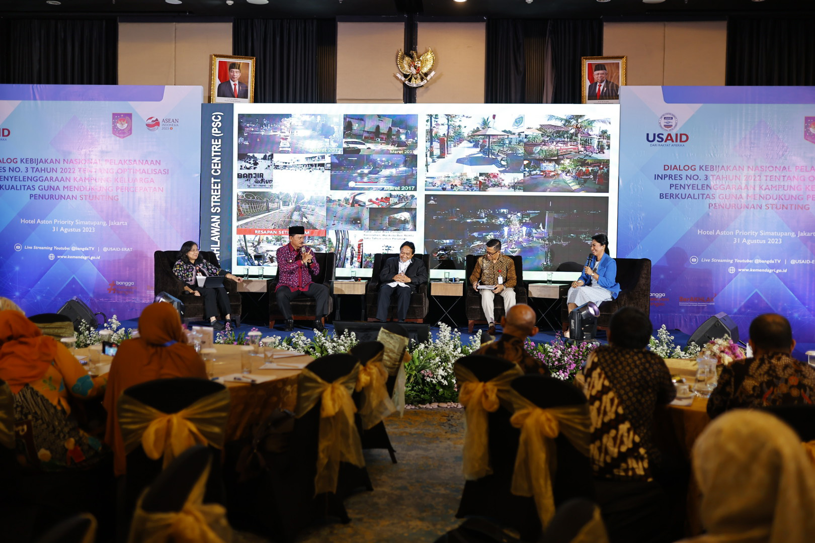 VISIONER: Wali Kota Madiun Maidi menjadi narasumber dialog kebijakan nasional tentang pelaksanaan Inpres 3/2022 di Hotel Aston Priority Simatupang, Jakarta kemarin (31/8). (WS HENDRO DISKOMINFO)