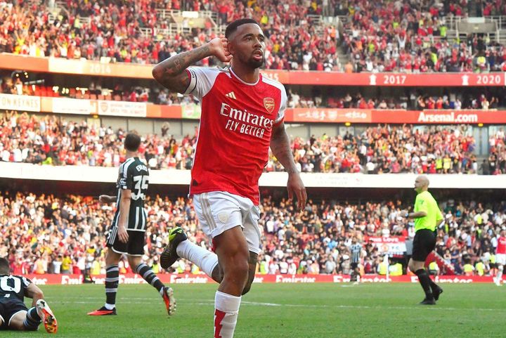 Selebrasi Gabriel Jesus (Instagram Arsenal)