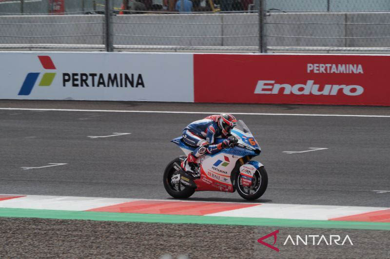 Suasana balapan MotoGP Mandalika. (HO/Pertamina Lubricants/ANTARA)
