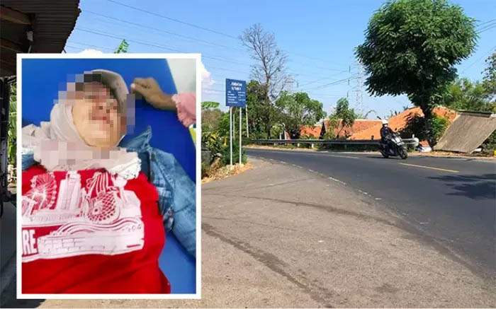 TERLUKA: Siti Suhaini, dilarikan ke Rumah Sakit Wonolangan di Dringu setelah dibegal di Kedunggaleng, Kecamatan Wonoasih, Kota Probolinggo, Senin (25/9). (Inneke Agustin/Radar Bromo)
