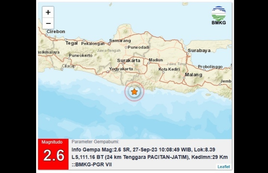 Infografik gempa Pacitan (BMKG)
