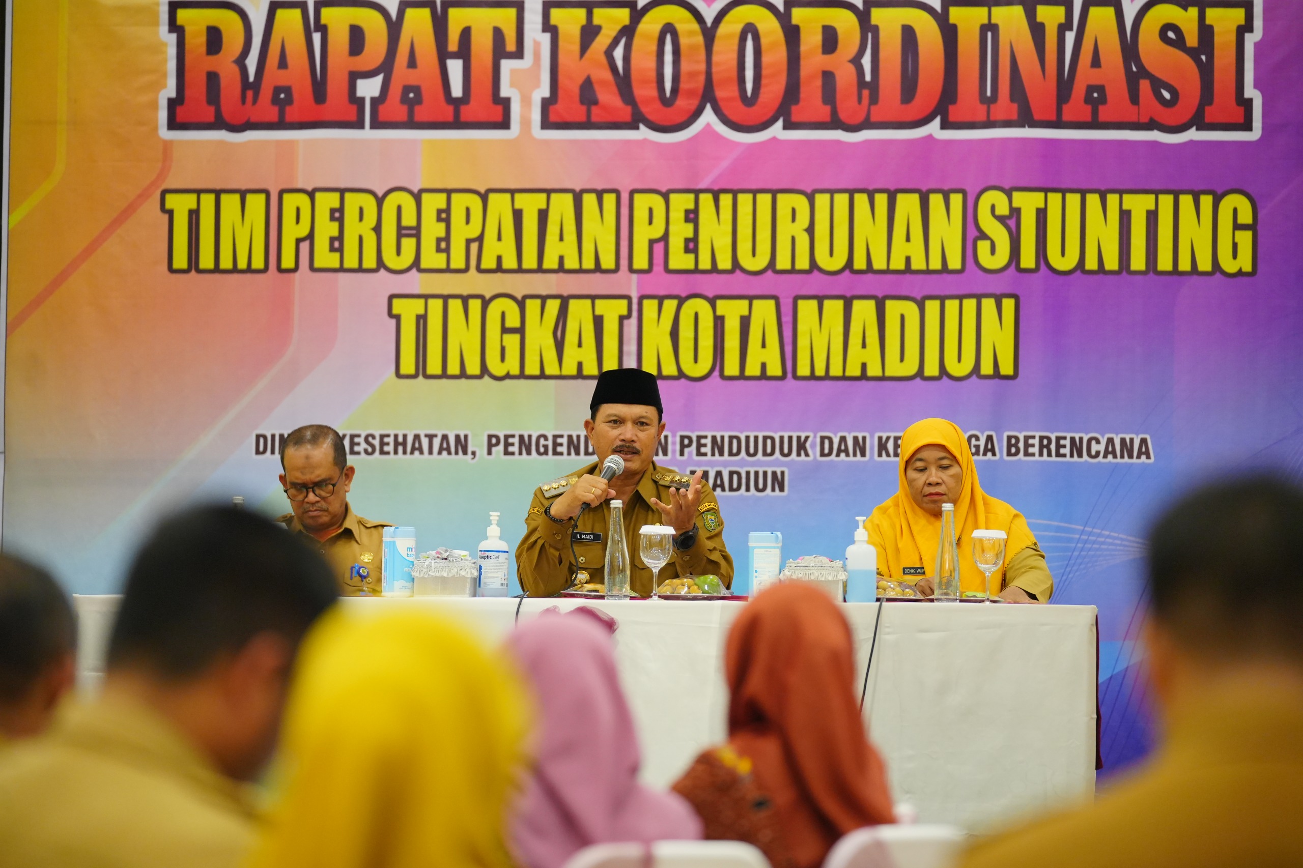 KESEHATAN: Wali Kota Maidi mencanangkan target 7 persen angka prevalensi stunting pada tahun depan. (BAGAS BIMANTARA/RADAR MADIUN)