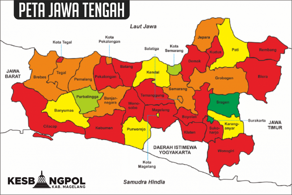Peta Jawa Tengah (Kesbangpol Kab. Magelang)
