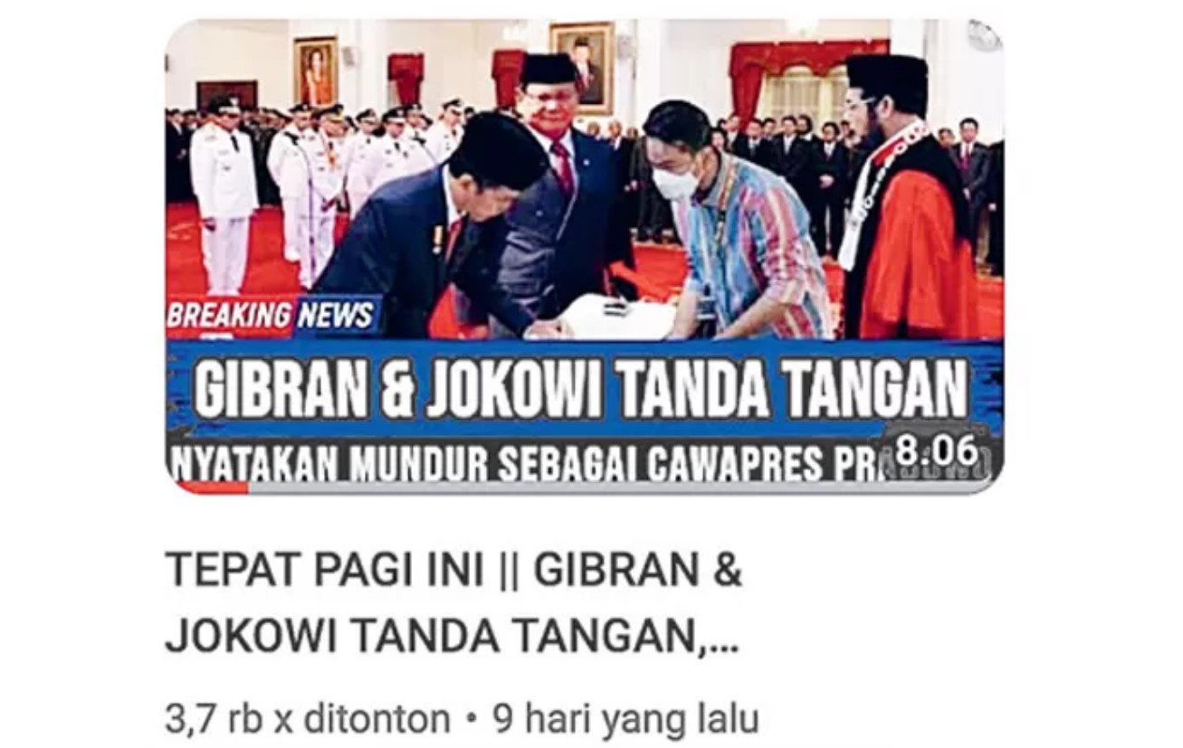 Hoaks Gibran mundur sebagai cawapres Prabowo (JAWAPOS.COM)