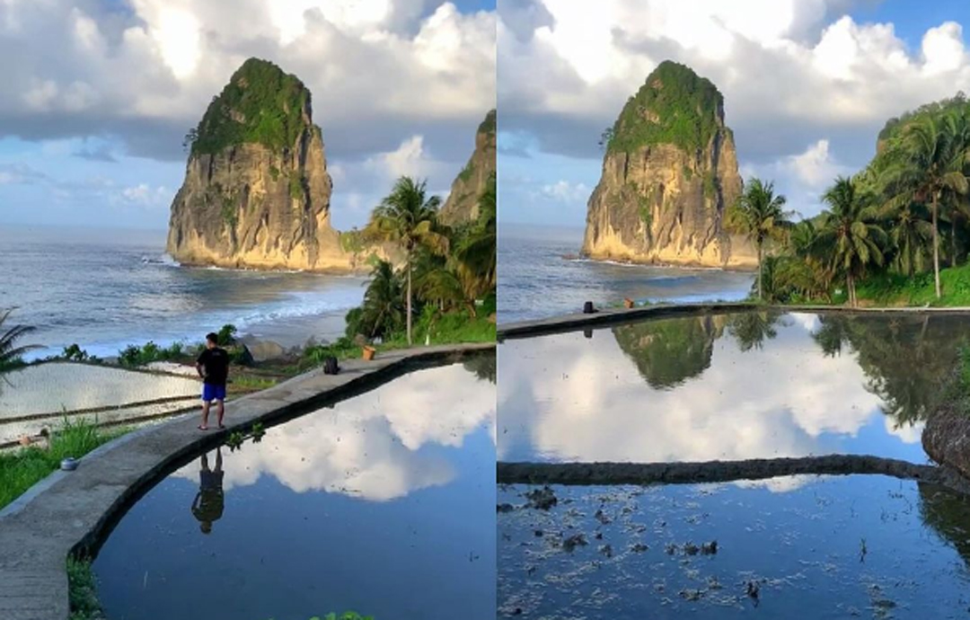 Pantai Pangasan bak surga tersembunyi. (Instagram/@uwutimeline)
