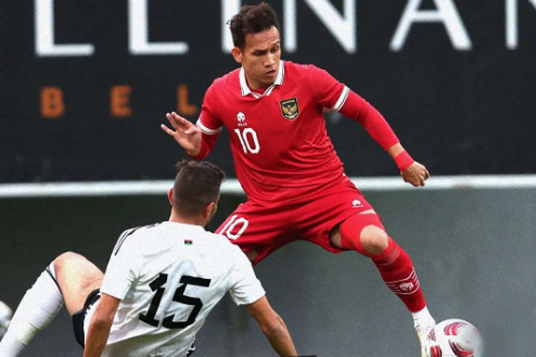 Timnas Indonesia saat melawan Libya, Rabu (3/1). (Instagram)