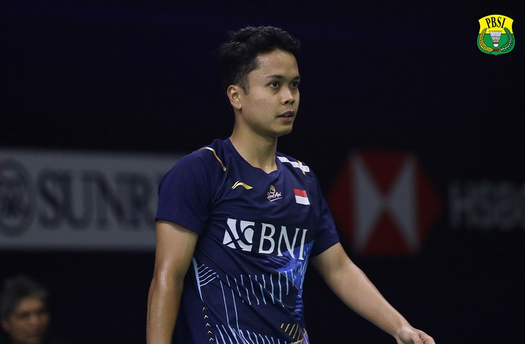 Ginting lolos 16 besar setelah mengalahkan Kanta Tsuneyama. (PBSI)