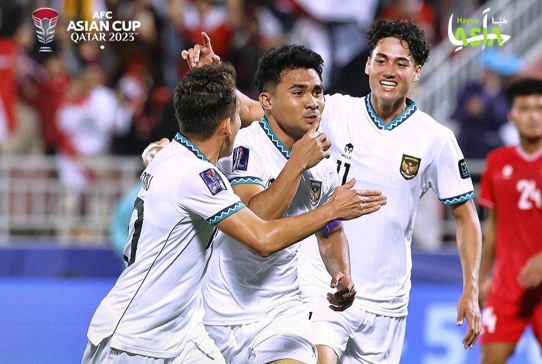 Selebrasi Asnawi usai mencetak gol ke gawang Vietnam tadi malam. (Instagram)