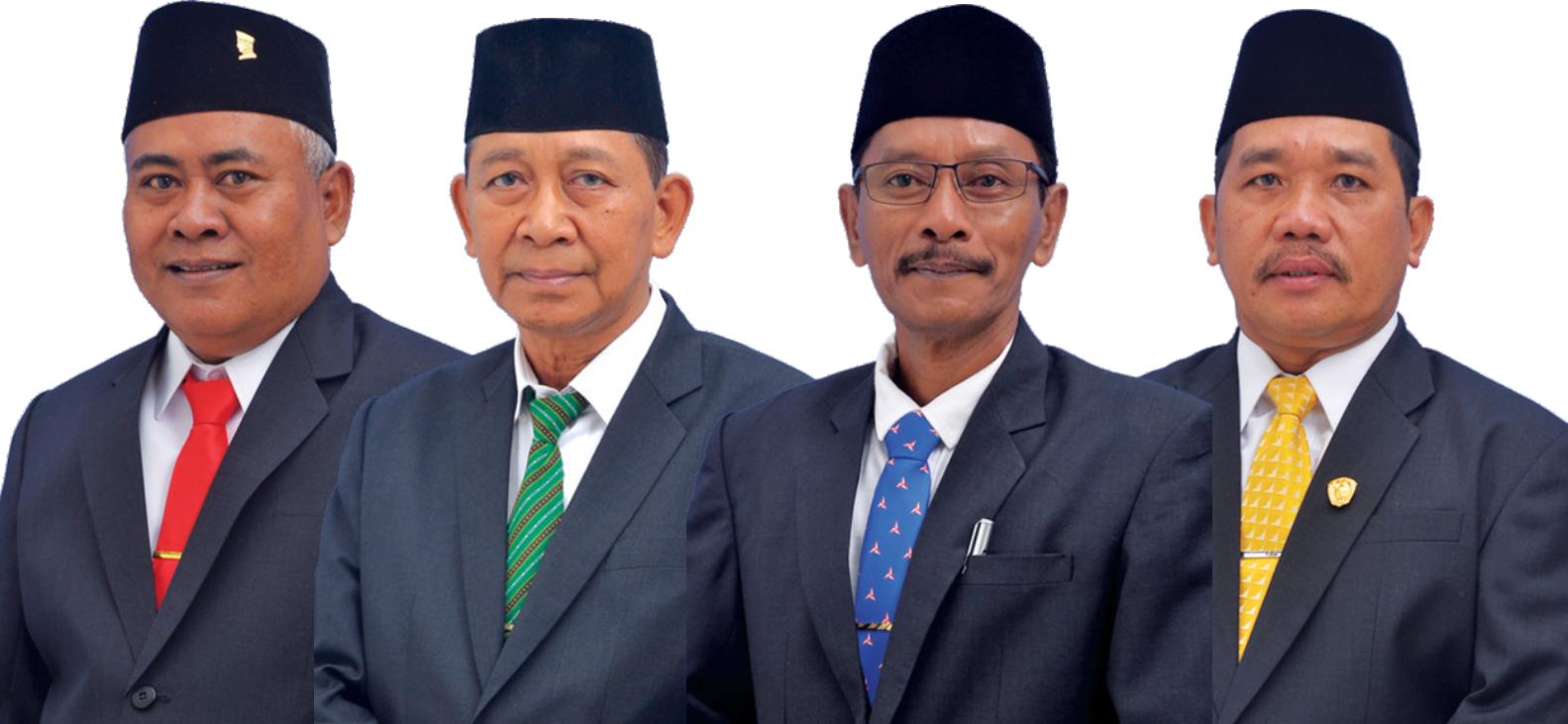 LEADER: Jajaran pimpinan DPRD Kabupaten Madiun. Ketua DPRD Fery Sudarsono (paling kiri) dan ketiga wakil ketua yakni Slamet Rijadi, Kuwat Edi, dan Mujono. (DOKUMEN RADAR MADIUN)