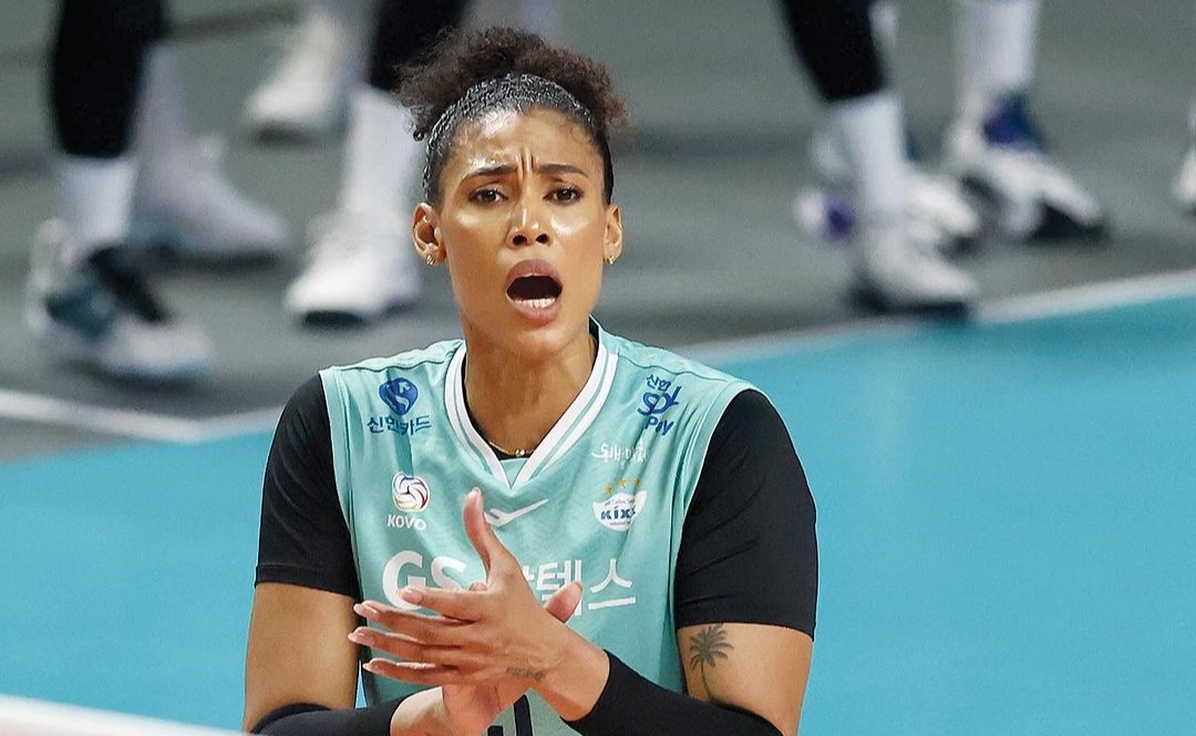 MENYALA: Gyselle Silva jadi mesin poin utama GS Caltex di Liga Voli Korea. (IG GS Caltex)