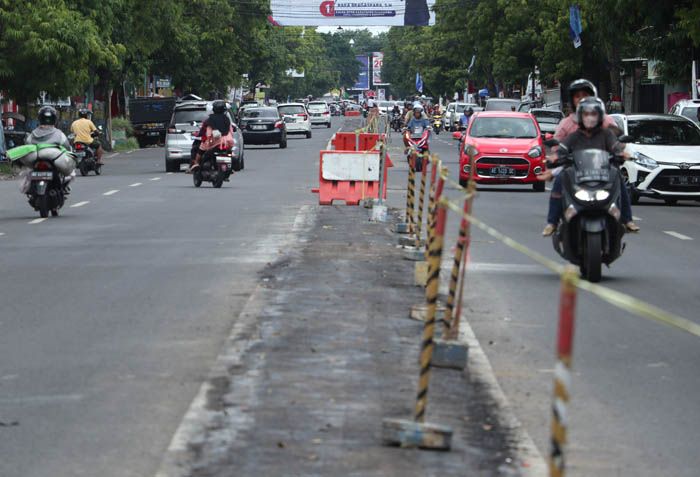 BELUM SEARAH: Pemkab Ponorogo menunda sementara rencana uji coba pemberlakuan&nbsp;one way&nbsp;di Jalan Sultan Agung, Ahmad Dahlan dan Gajah Mada.